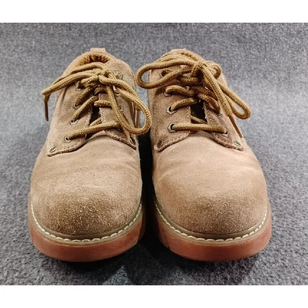 Skechers Raiders Tan Buck Oxford Shoes Steel Shank Men US 5.5